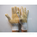 Knitted Orange PVC Dotted Glove (DKP222)